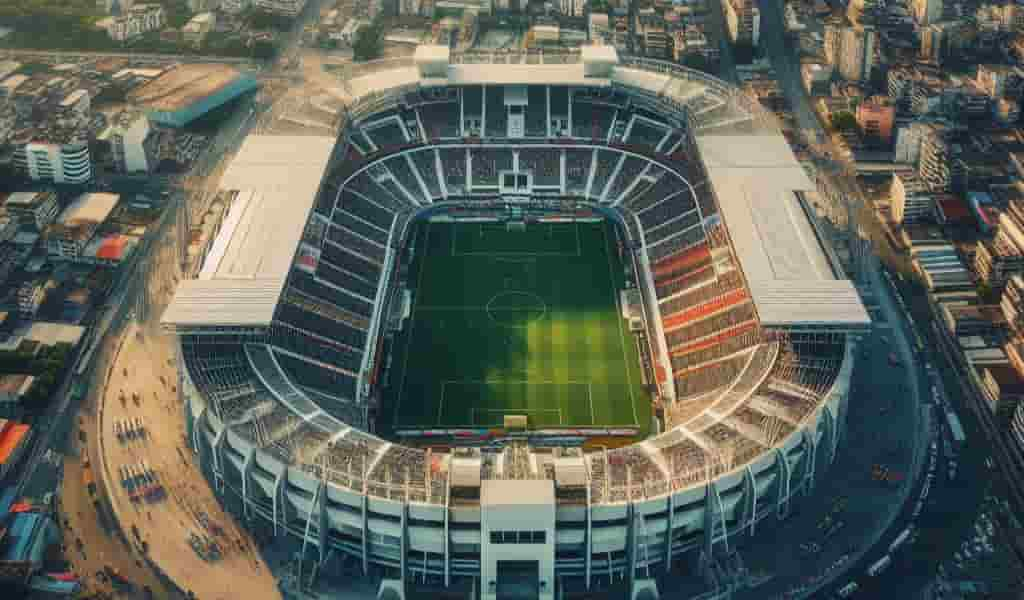 football stadium the morning of a matchday